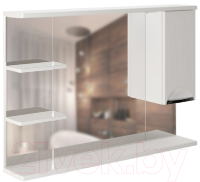 Шкаф с зеркалом для ванной Mixline Этьен 100 R 540872 - фото