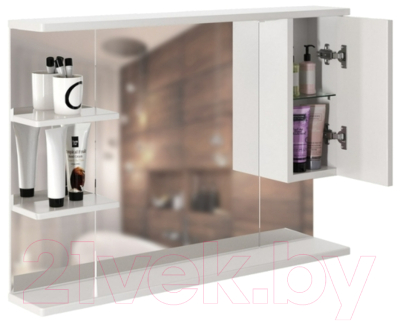 Шкаф с зеркалом для ванной Mixline Этьен 100 R 540872