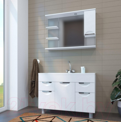 Шкаф с зеркалом для ванной Mixline Этьен 100 R 540872