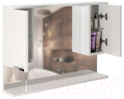 Шкаф с зеркалом для ванной Mixline Этьен 100 540871