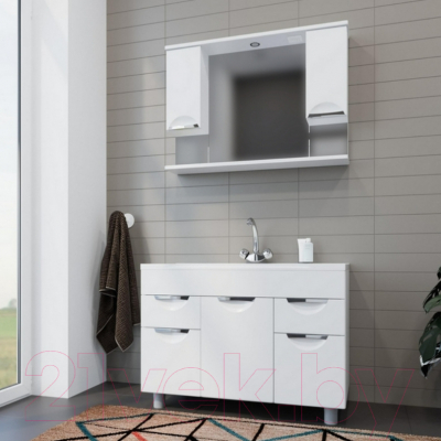 Шкаф с зеркалом для ванной Mixline Этьен 100 540871