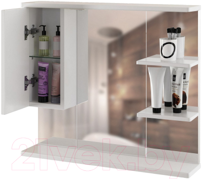 Шкаф с зеркалом для ванной Mixline Этьен 80 L 540870
