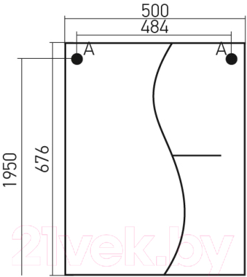Шкаф с зеркалом для ванной Mixline Классик 50 R 525510