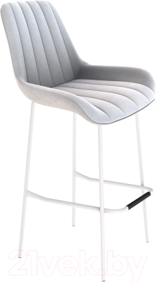 Стул барный Sheffilton SHT-ST37/S29 (серое облако/белый муар) - фото