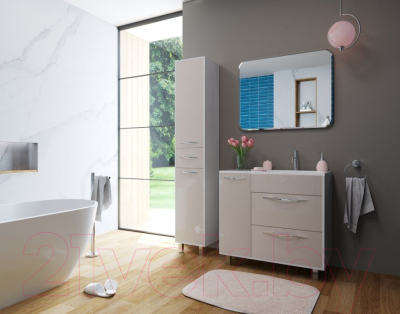 Шкаф-пенал для ванной Эстет Barcelona R 35x35x200 / ФР-00003591