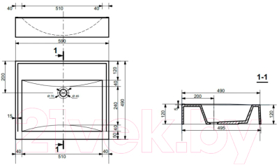 Тумба с умывальником Эстет Comfort Loft / ФР-00003613