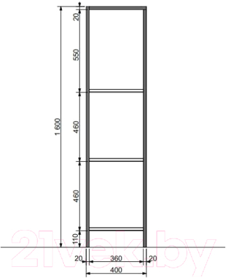 Стеллаж Эстет Comfort Loft / ФР-00003670