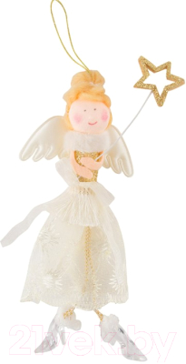 Подвеска новогодняя Волшебная страна Ангел 18C-2669G / 005824 - фото