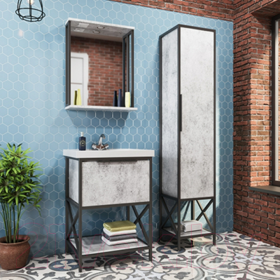 Шкаф-пенал для ванной Mixline Бруклин 38 543944