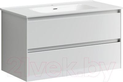 Тумба под умывальник Sancos Cento / CN90W (белый глянец) - фото