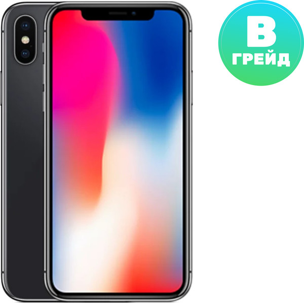 Смартфон восстановленный Apple iPhone X 64GB Грейд B - фото