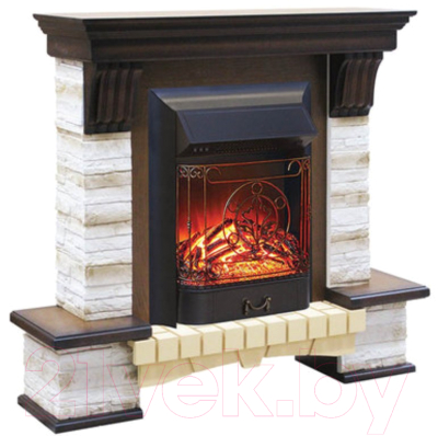 Каминокомплект Смолком Stone Montebello + Majestic-s LUX BL LT