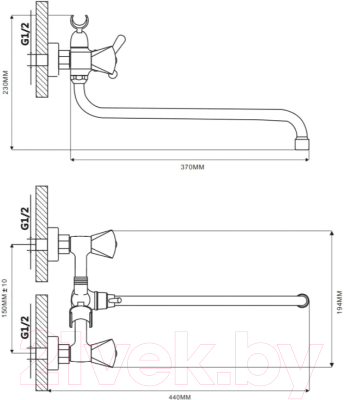 Смеситель Ekko E2612-3