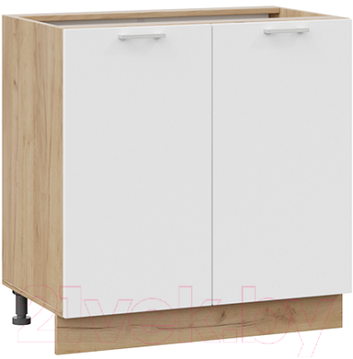 Шкаф-стол кухонный ТриЯ Габриэлла 1Н8 (дуб крафт золотой/сноу) - фото