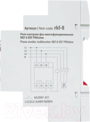 Реле контроля фаз EKF Rkf-8