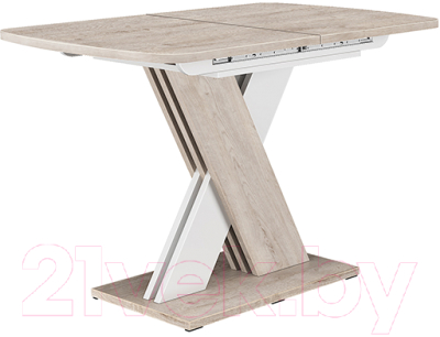 Обеденный стол Eligard Mirage (дуб монтерей/белый) - фото