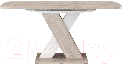 Обеденный стол Eligard Mirage (дуб монтерей/белый)