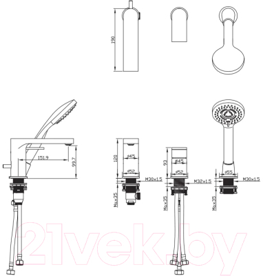 Смеситель Maxonor Pure Life MN1282