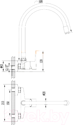 Смеситель Invena BC-82-E2S-L