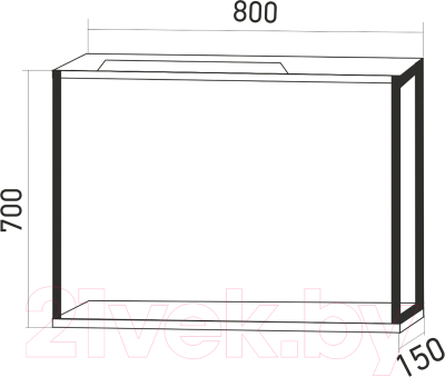 Зеркало Mixline Бруклин 80 543584 (дуб бунратти, с подсветкой)