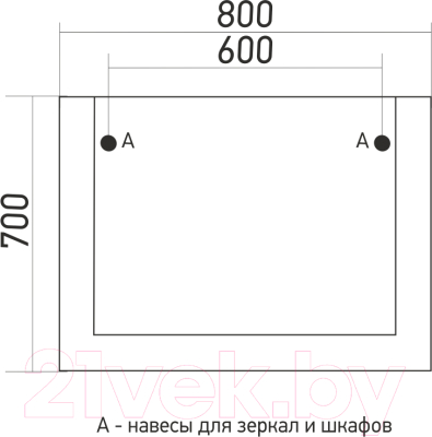 Зеркало Mixline Сура 80 539944