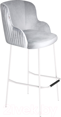 Стул барный Sheffilton SHT-ST39-1/S29 (серое облако/белый муар) - фото
