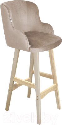 Стул барный Sheffilton SHT-ST39/S65 (латте/прозрачный лак) - фото