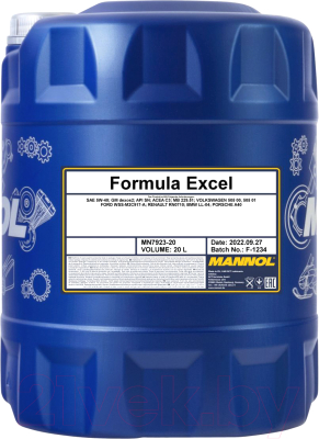 Моторное масло Mannol Formula Excel 5W40 SN / MN7923-20 - фото