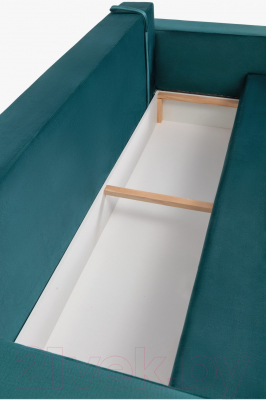 Диван KRONES Цезарь 2 (велюр насыщенный сине-зеленый)