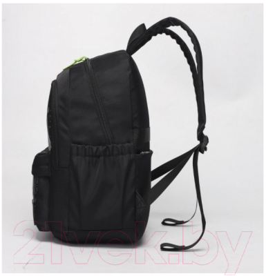 Школьный рюкзак Sun Eight SE-8399 (черный/салатовый)