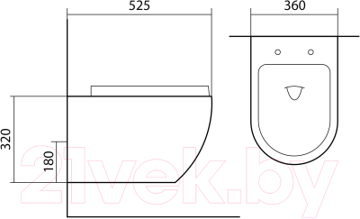 Унитаз подвесной Aquatek Европа AQ1901-MB (с сиденьем)