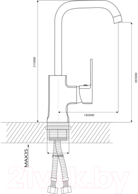 Смеситель Ekko E40301 (белый)