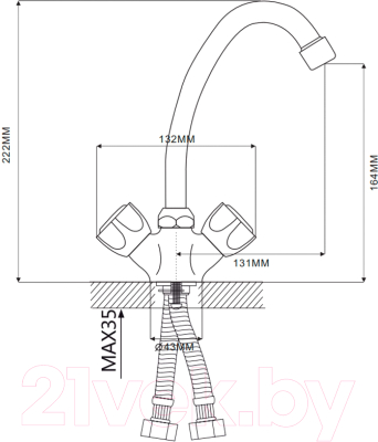 Смеситель Ekko E4112-2