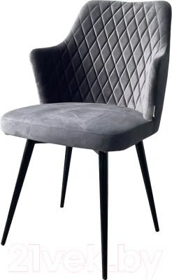 Стул M-City Herman 360 град. / 461MC04745 (серый 27 велюр/черный) - фото