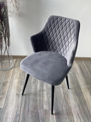 Стул M-City Herman 360 град. / 461MC04745 (серый 27 велюр/черный)