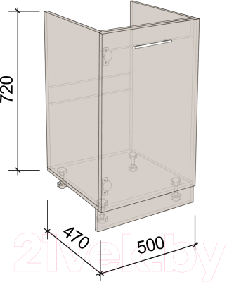 Шкаф под мойку Артём-Мебель 500мм СН-114.20 (бетон спаркс)