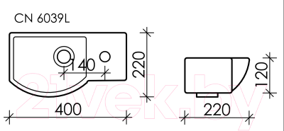 Умывальник Ceramica Nova Element CN6039L