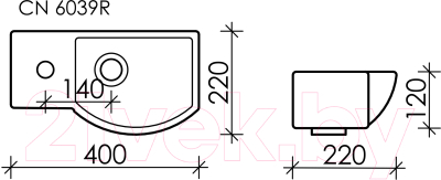 Умывальник Ceramica Nova Element CN6039R