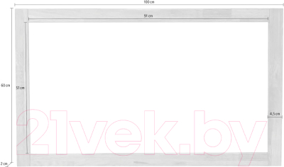 Зеркало Dipriz Фалерия большое 100 / Д.3565 (дуб масло)