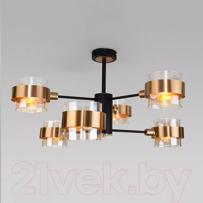 Люстра Евросвет 70127/6 (черный/дымчатый) - фото