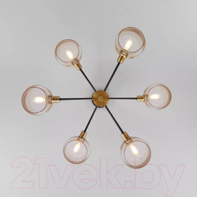 Люстра Евросвет 70127/6 (черный/дымчатый)