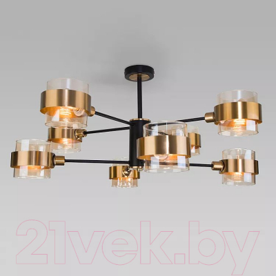 Люстра Евросвет 70127/8 (черный/дымчатый) - фото