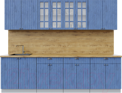 Готовая кухня Интерлиния Берес 2.7А - фото