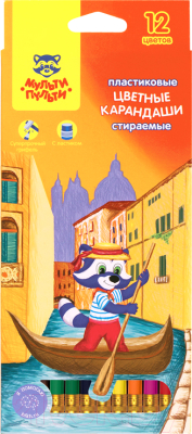 Набор цветных карандашей Мульти-пульти Енот в Венеции / CP_19844 - фото