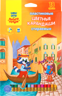 Набор цветных карандашей Мульти-пульти Енот в Венеции / CP_19846 - фото