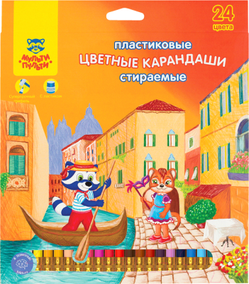 Набор цветных карандашей Мульти-пульти Енот в Венеции / CP_19848 - фото