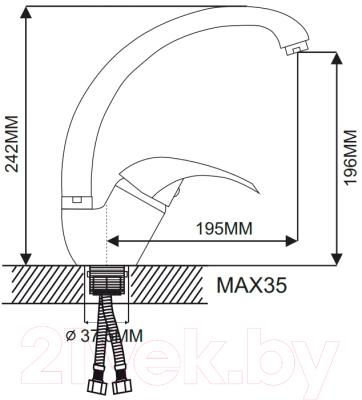 Смеситель Ekko by Maxonor MN4115-2
