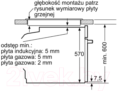 Электрический духовой шкаф Bosch HBA534BW0