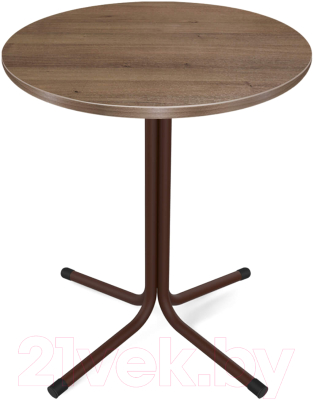 Обеденный стол Sheffilton SHT-TU7-1/70 МДФ (коричневый муар цинк/черный/орех светлый) - фото