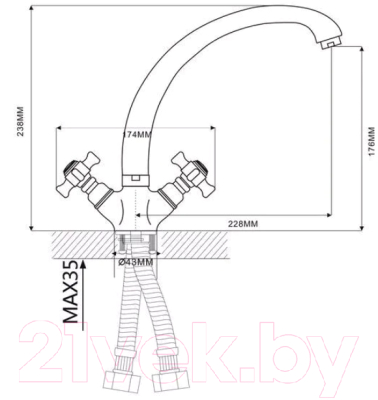 Смеситель Ekko by Maxonor MN4724